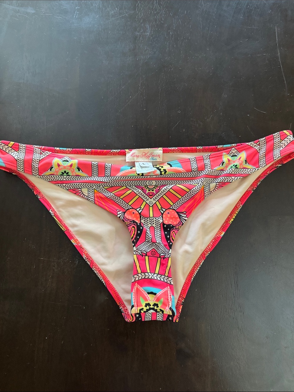 Mara Hoffman Pink & Multi Geometric Print Bikini Bottoms